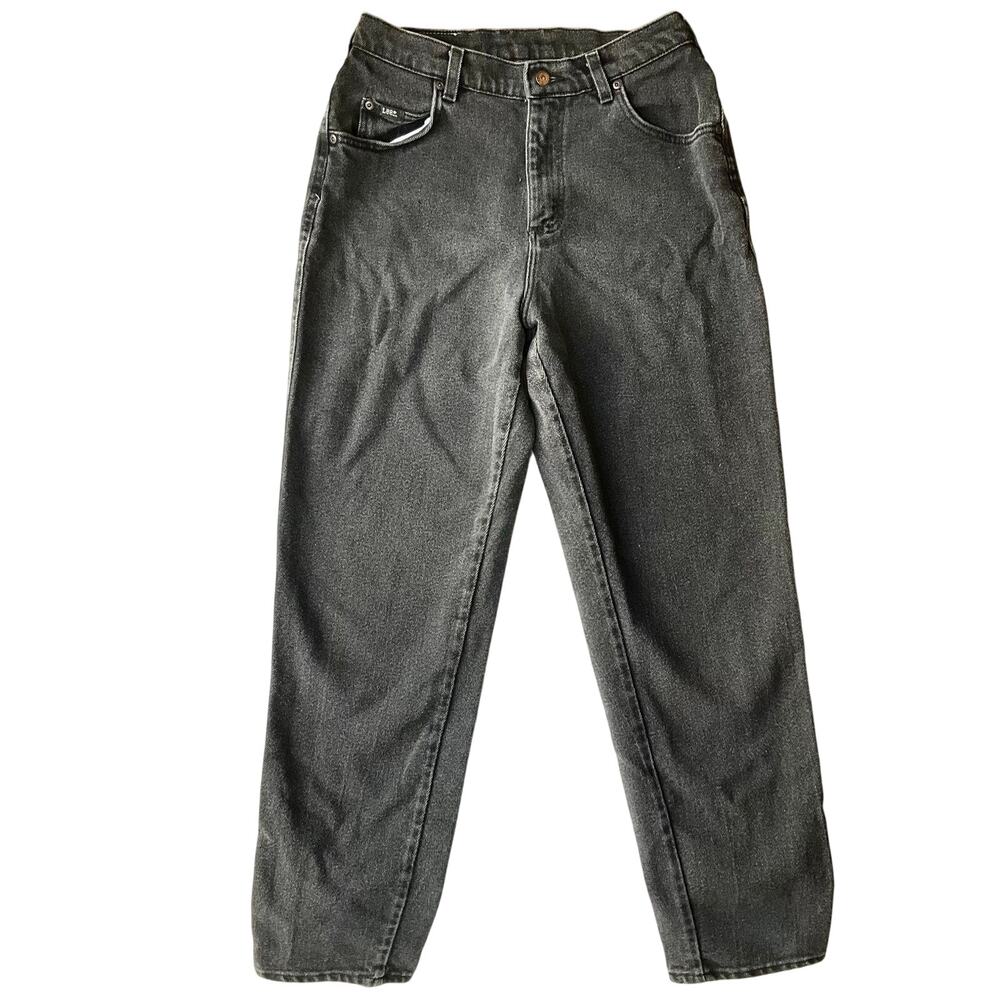 Lee Original Jeans Women Classic Denim Straight Leg Jeans size 12 M, Black
